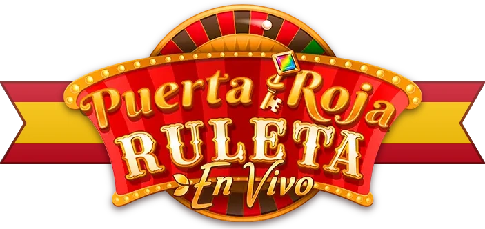 Logo de Ruleta Puerta Roja sobre la bandera de España